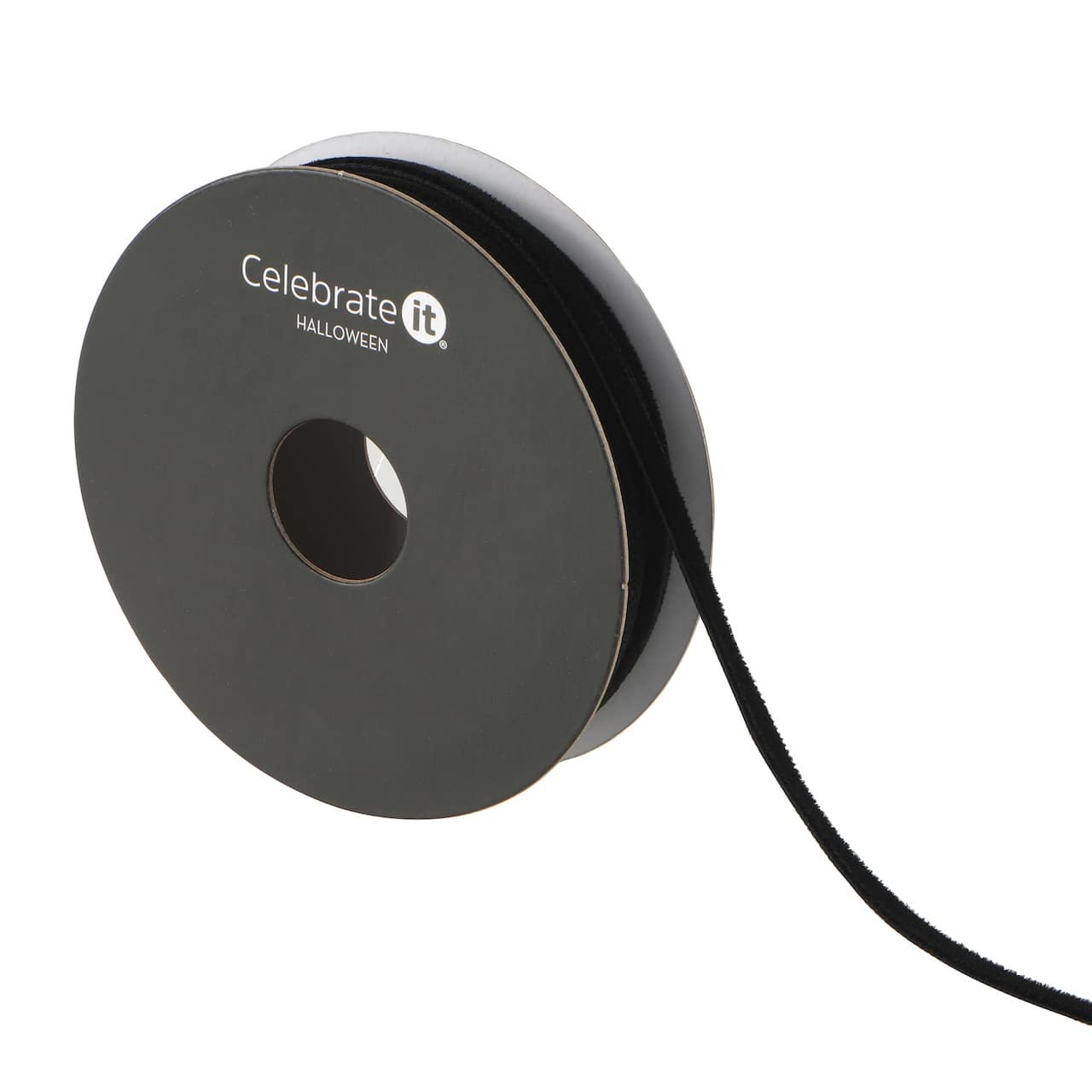 1/8" x 4yd. Black Velvet Ribbon by Celebrate It® Halloween